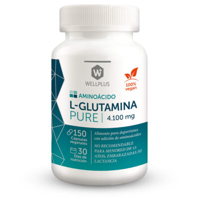 L - Glutamina Plus, 150 cápsulas marca Wellplus