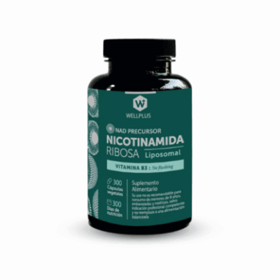 Nicotinamida Ribosa Liposomal, 300 cápsulas marca Wellplus